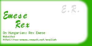 emese rex business card